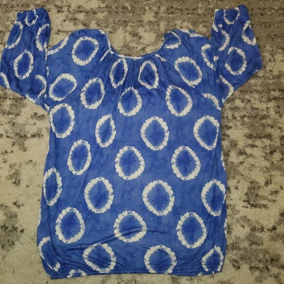 Michael Kors Blue Blouse || Like New | Med - Picture 4 of 6